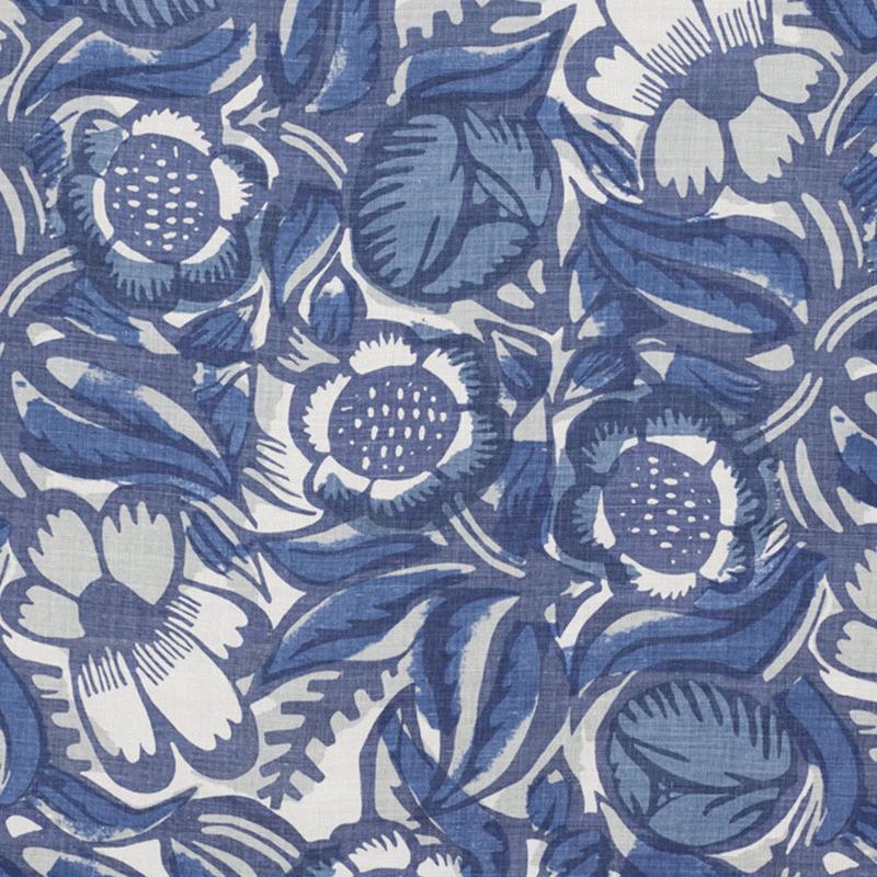 Raoul Dufy La Foret Linen in Indigo